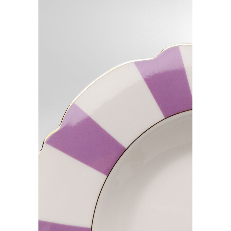 Assiette creuse Harlequin violet Ø23cm