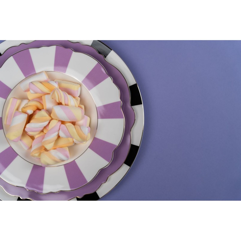 Assiette creuse Harlequin violet Ø23cm