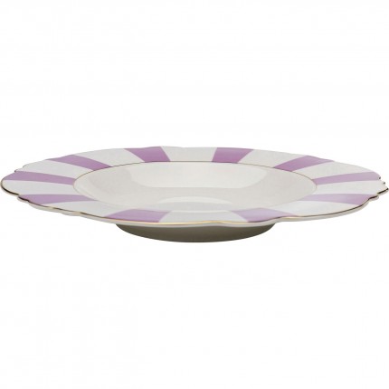 Plate Deep Harlequin Ø23cm purple (6/set) Kare Design