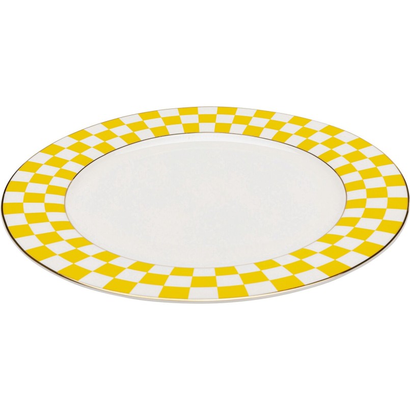 Assiette Harlequin jaune Ø27cm