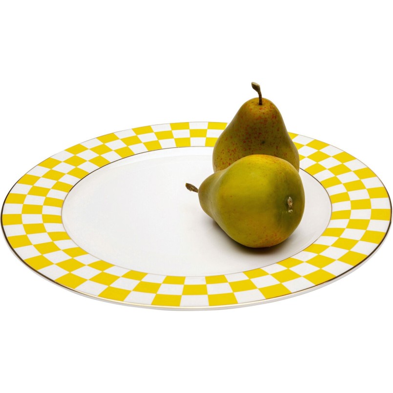 Assiette Harlequin jaune Ø27cm