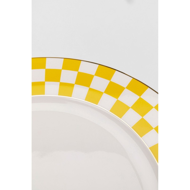 Assiette Harlequin jaune Ø27cm