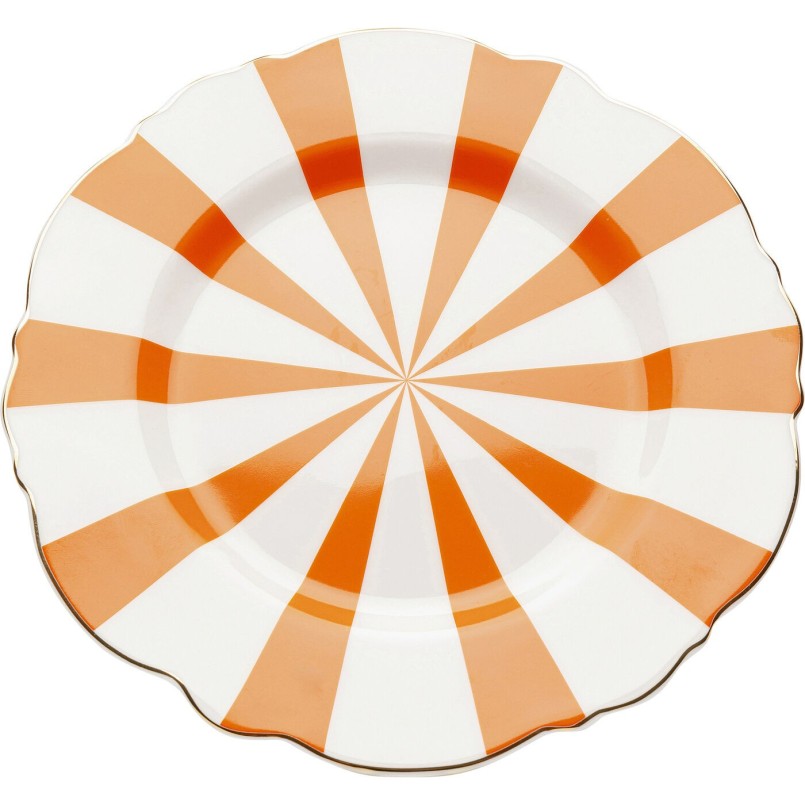 Assiette Harlequin orange Ø22cm