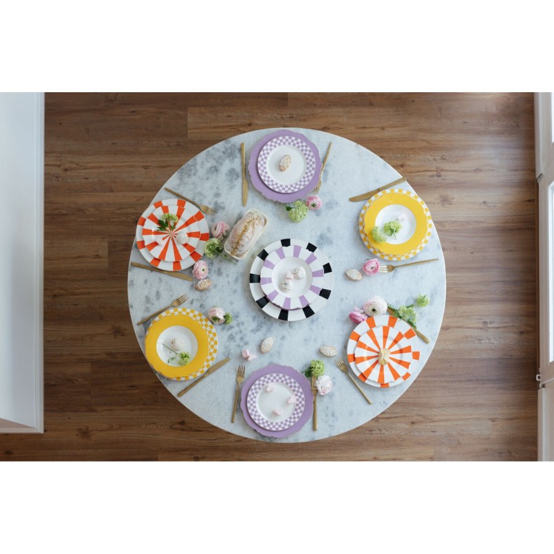 Assiette Harlequin orange Ø22cm