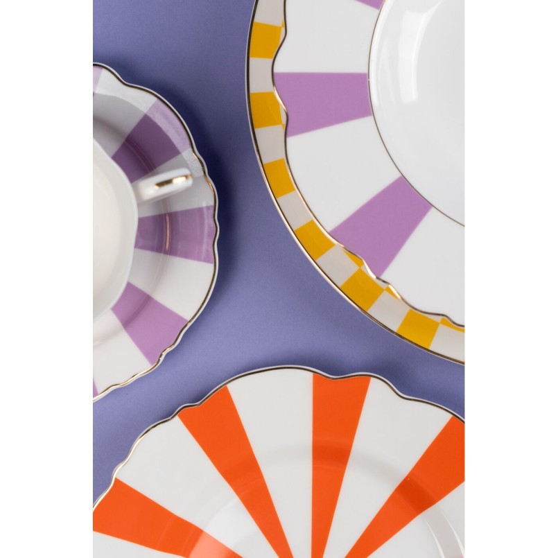 Assiette Harlequin orange Ø22cm