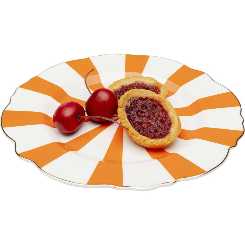 Assiette Harlequin orange Ø22cm