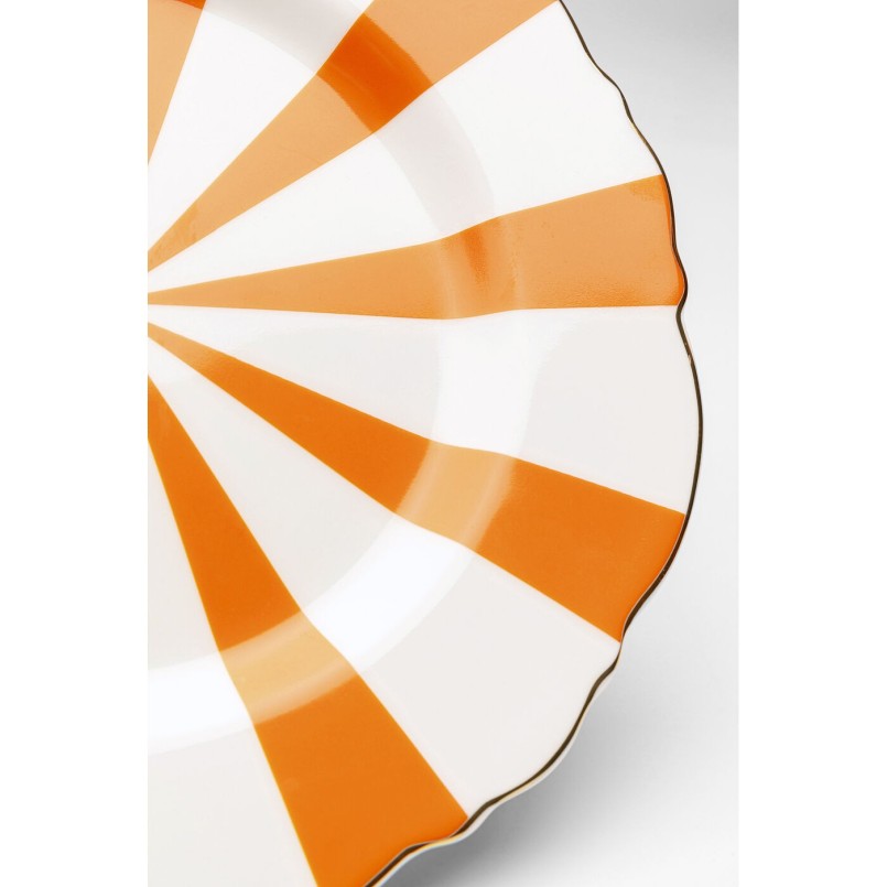 Assiette Harlequin orange Ø22cm