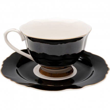 Tasses à café Harlequin noires set de 4 Kare Design
