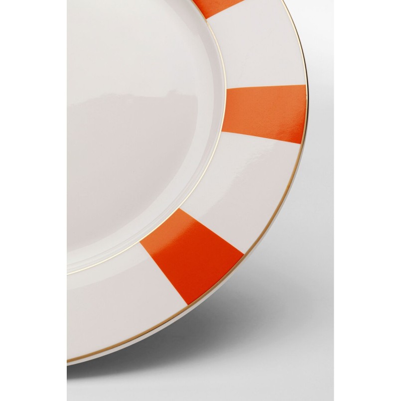 Assiette Harlequin orange Ø27cm