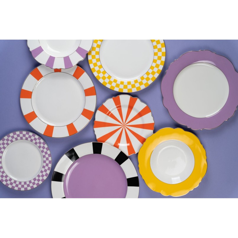 Assiette Harlequin orange Ø27cm