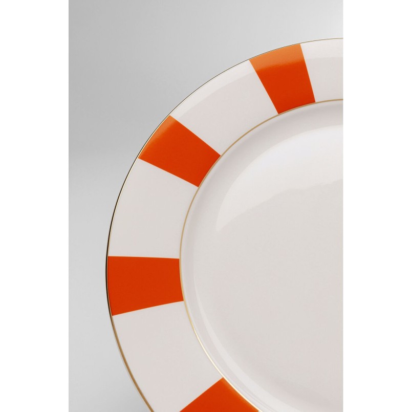 Assiette Harlequin orange Ø27cm