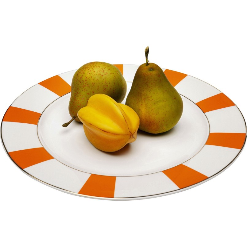 Assiette Harlequin orange Ø27cm