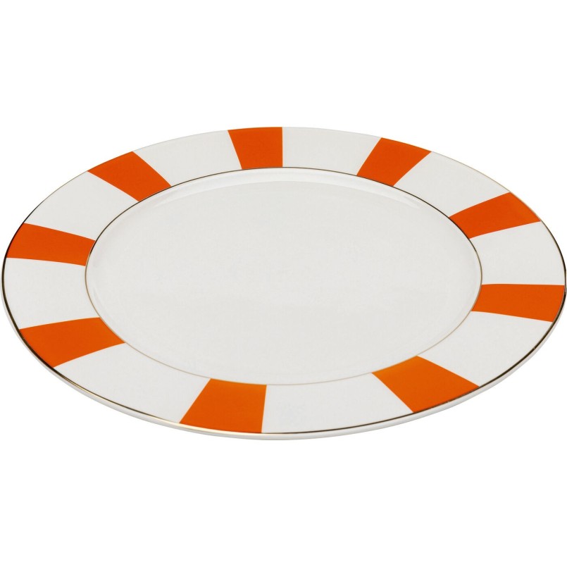 Assiette Harlequin orange Ø27cm