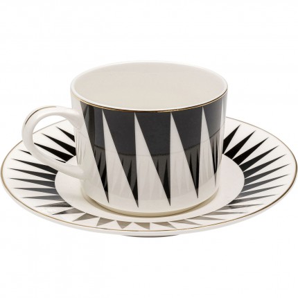 Coffee Cup Harlequin black and white (4/set) Kare Design