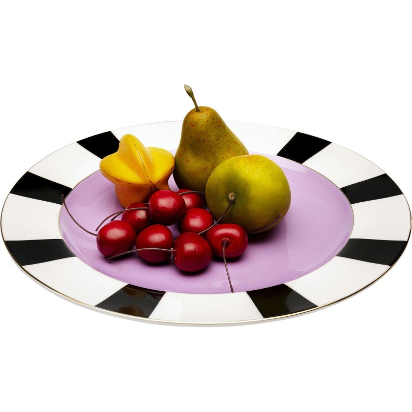 Assiette Harlequin violet Ø31cm