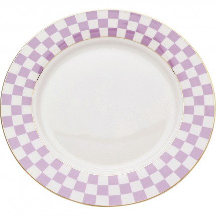 Borden Harlequin Ø21cm paars (6/set) Kare Design