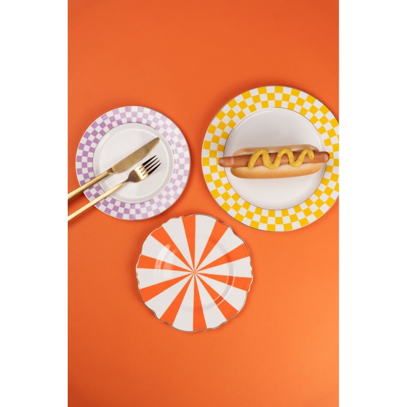 Assiette Harlequin violet Ø21cm