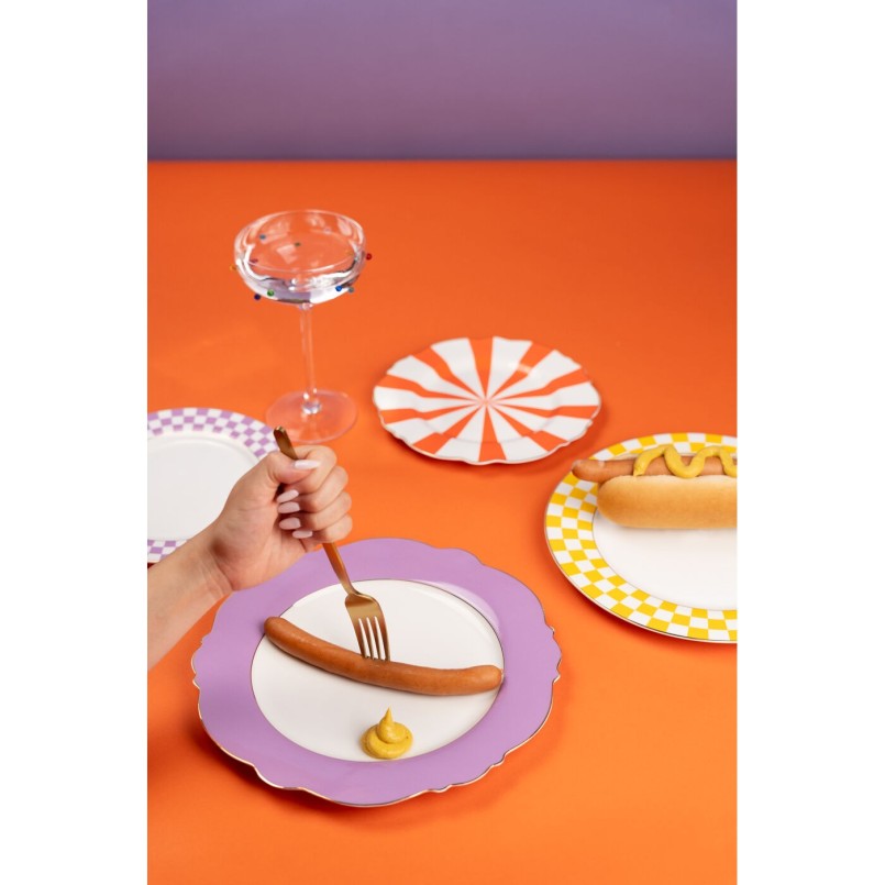 Assiette Harlequin violet Ø27cm