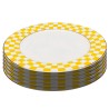 Borden Harlequin Ø27cm geel (6/set) Kare Design