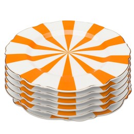 Plate Harlequin Ø22cm orange (6/set) Kare Design