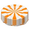Assiettes rétro oranges et blanches - Harlequin - Kare Design