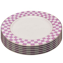 Plate Harlequin Ø21cm purple (6/set) Kare Design