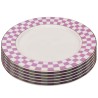 Assiettes rétro violettes et blanches - Harlequin - Kare Design