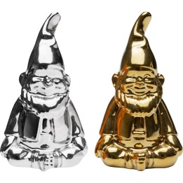 Set sel et poivre Gnome argenté-doré (2/Set)