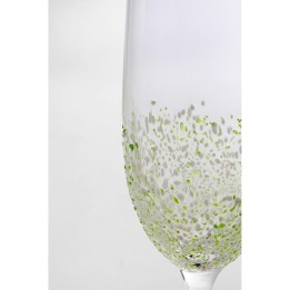 Flûte à champagne Confetti vert 26cm