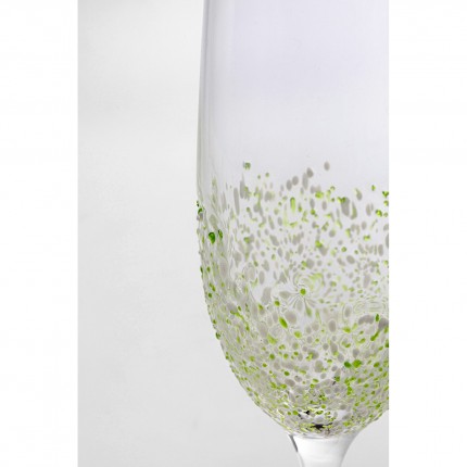 Champagne Glass Confetti green (4/set) Kare Design