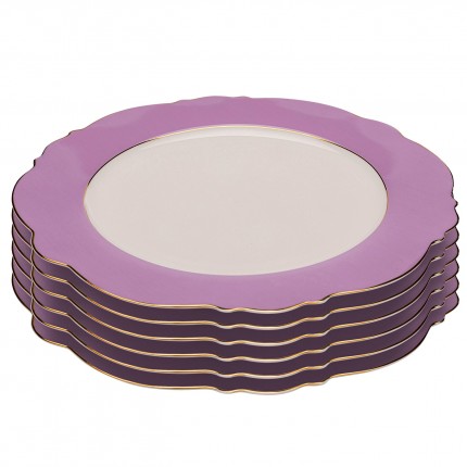 Plate Harlequin Ø27cm purple (6/set) Kare Design