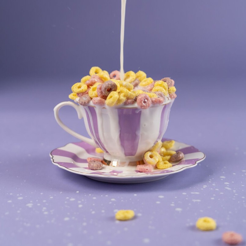 Tasses à café violettes et blanches - Harlequin - Kare Design
