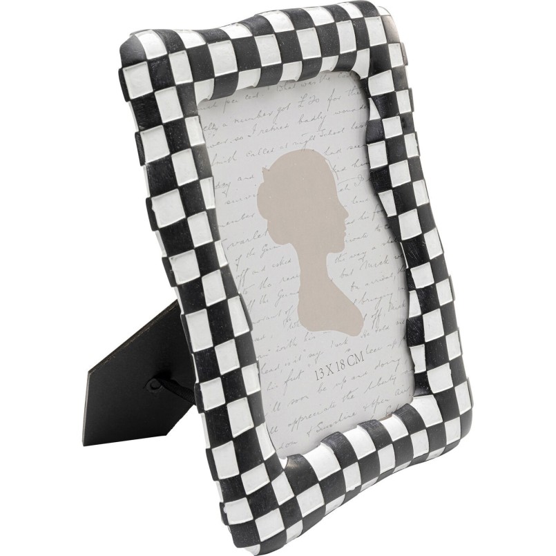 Cadre photo Checker noir 13x18cm