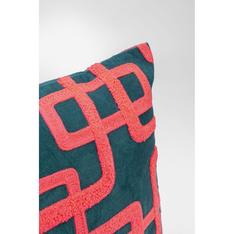 Coussin Chain fuchsia 45x45cm