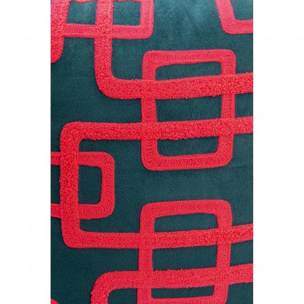 Kussen Chain rood en zwart Kare Design