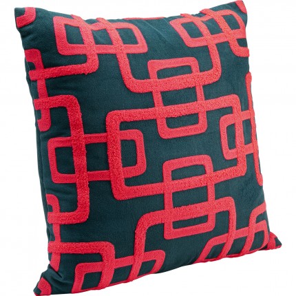 Kussen Chain rood en zwart Kare Design