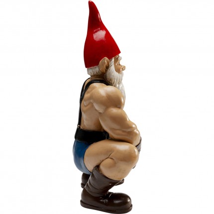 Deco gnome muscle crouching 48cm Kare Design