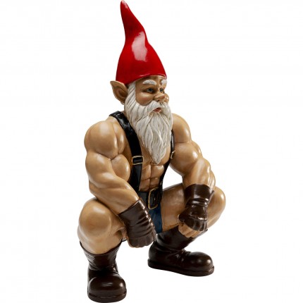 Deco gnome muscle crouching 48cm Kare Design