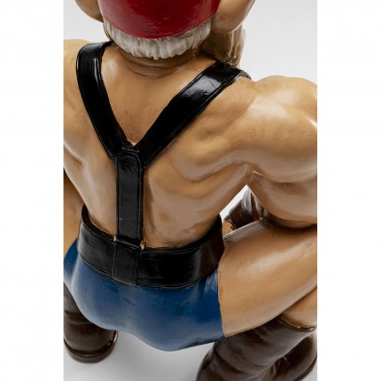 Deco gnome muscle crouching 48cm Kare Design