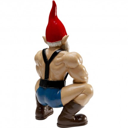 Deco gnome muscle crouching 48cm Kare Design