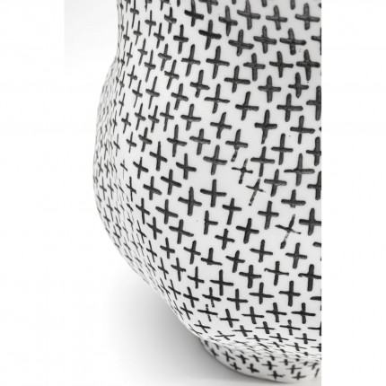 Vaas anemoon 35cm zwart en wit Kare Design