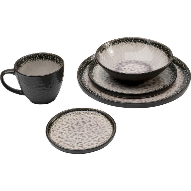 Plate Soho grey Ø14cm (4/set) Kare Design