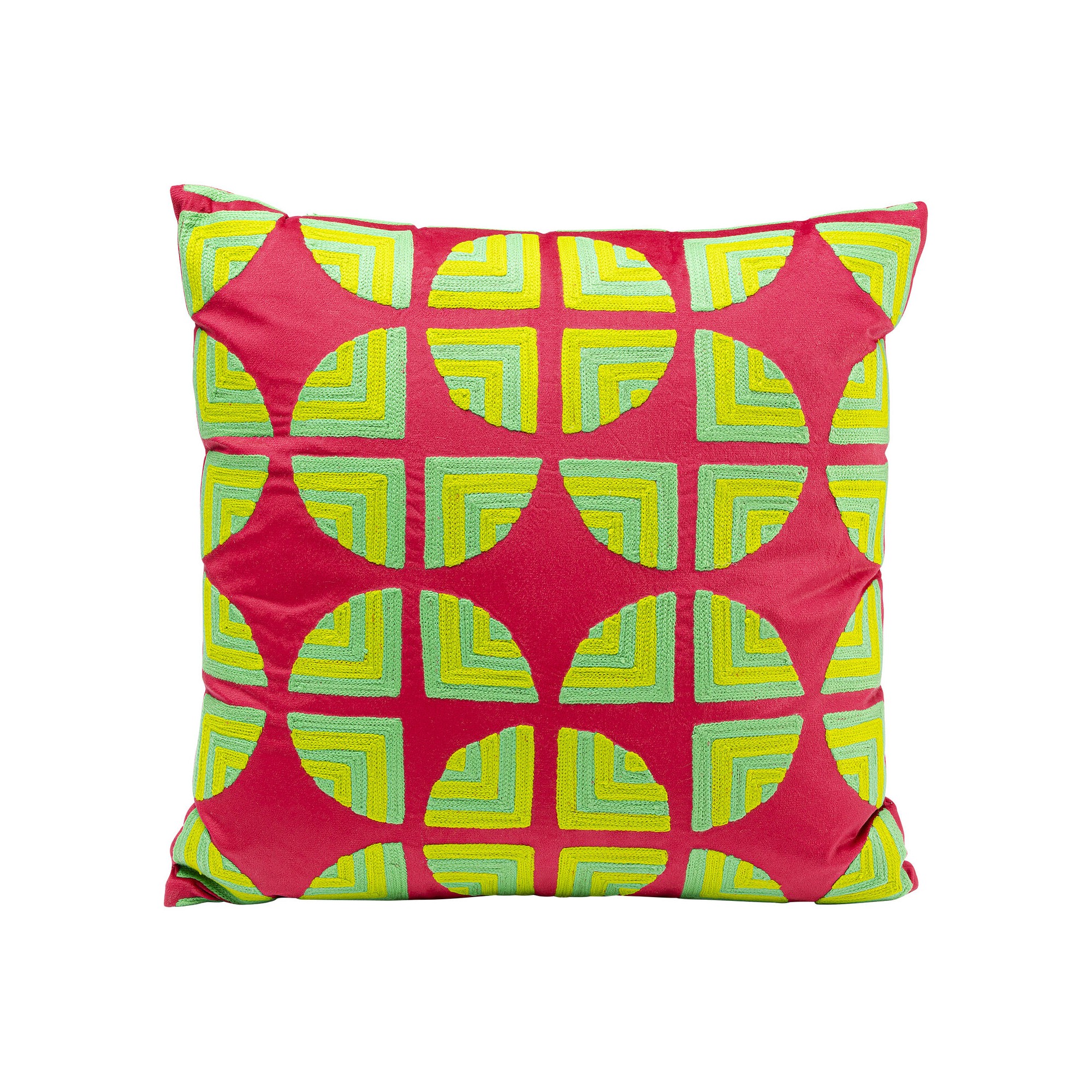 Coussin Pieces fuchsia 45x45cm