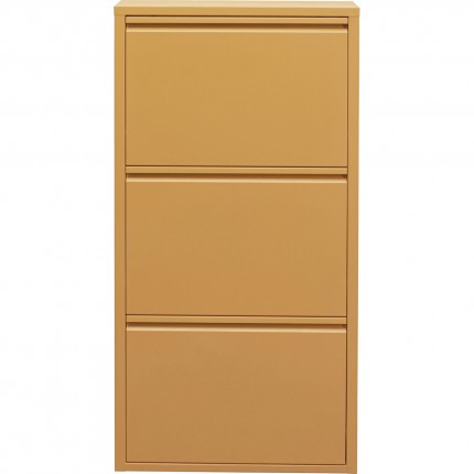 Schoenenkast Caruso geel 3 laden Kare Design