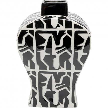 Vaas Artistico zwart en wit Kare Design