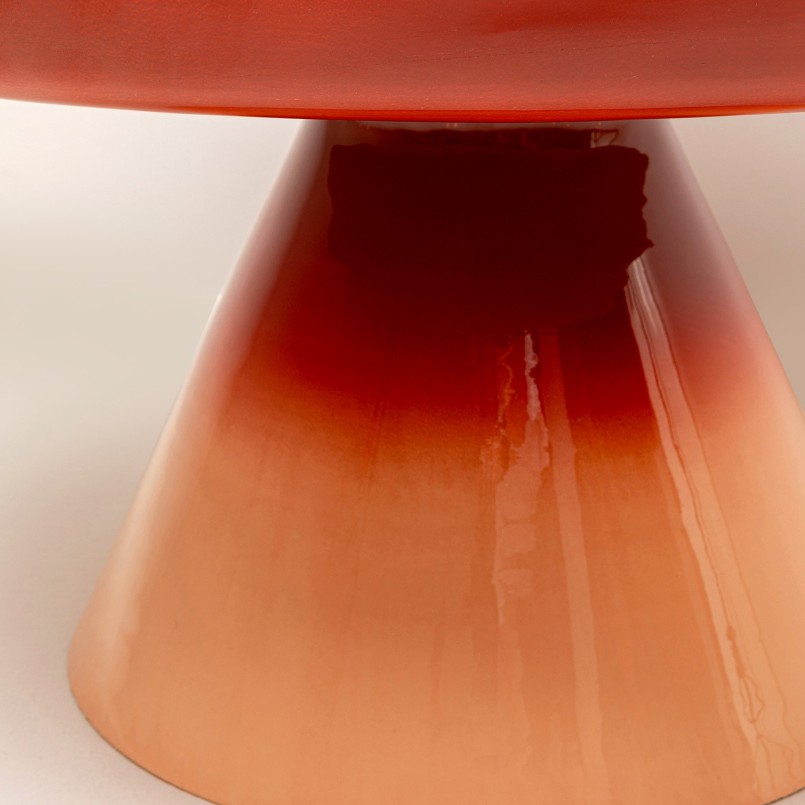 Table basse en acier dégradé de rouge - Rici - Kare Design