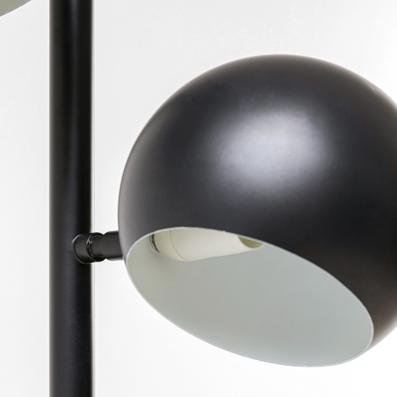 Lampadaire en acier noir cinq abat-jours - Calotta - Kare Design