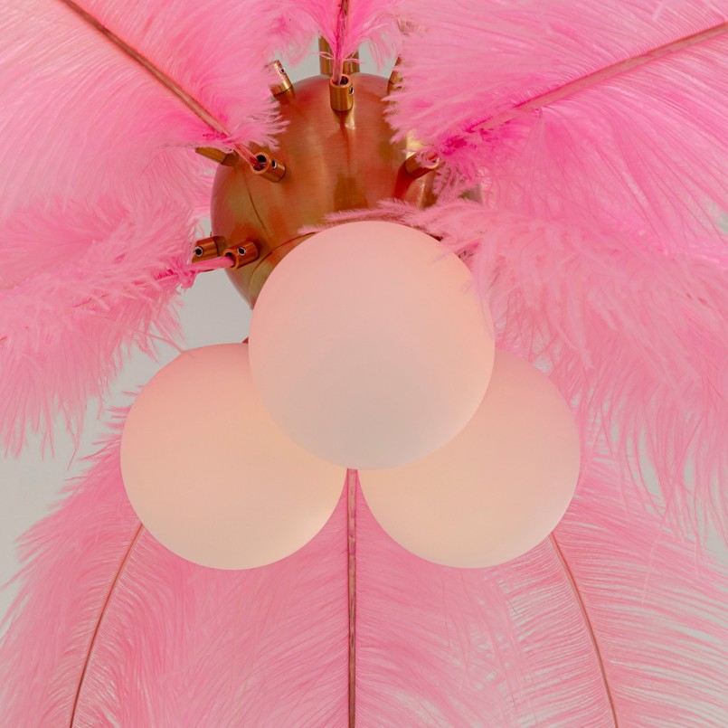 Suspension en plumes roses - Kare Design