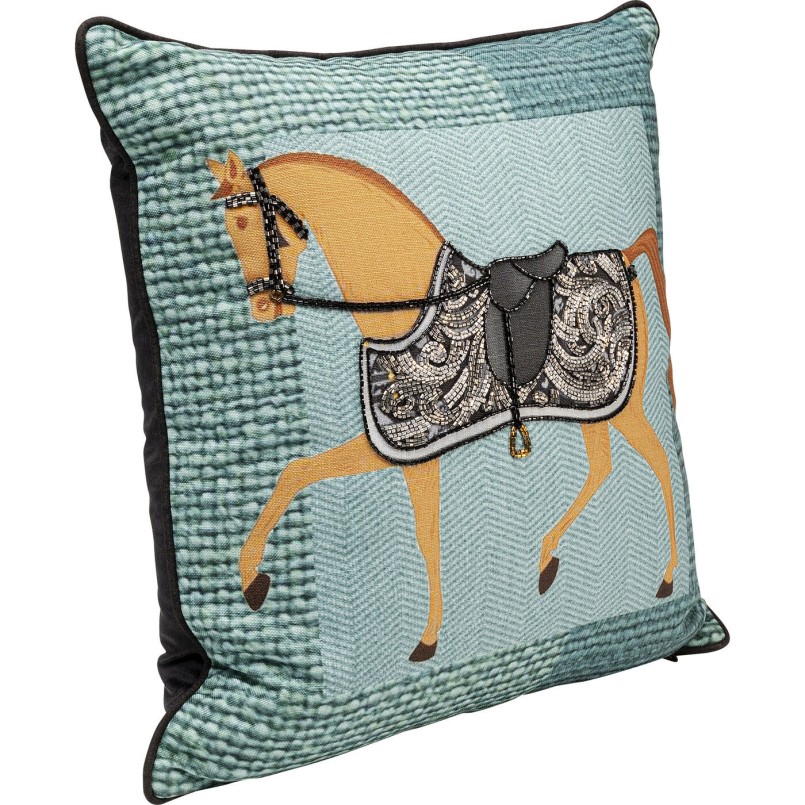 Coussin Show Horse Plaid 45x45cm
