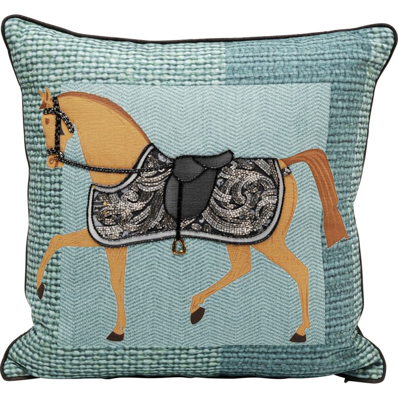Coussin Show Horse Plaid 45x45cm